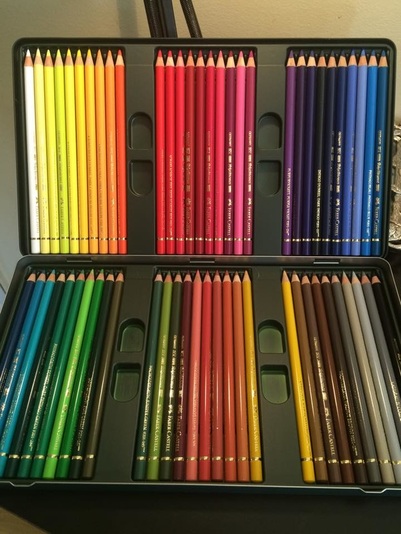 Faber Castell Polychromos 120 Set Coloured Pencils Review, Swatching